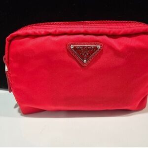 Prada Red Cosmetic Bag